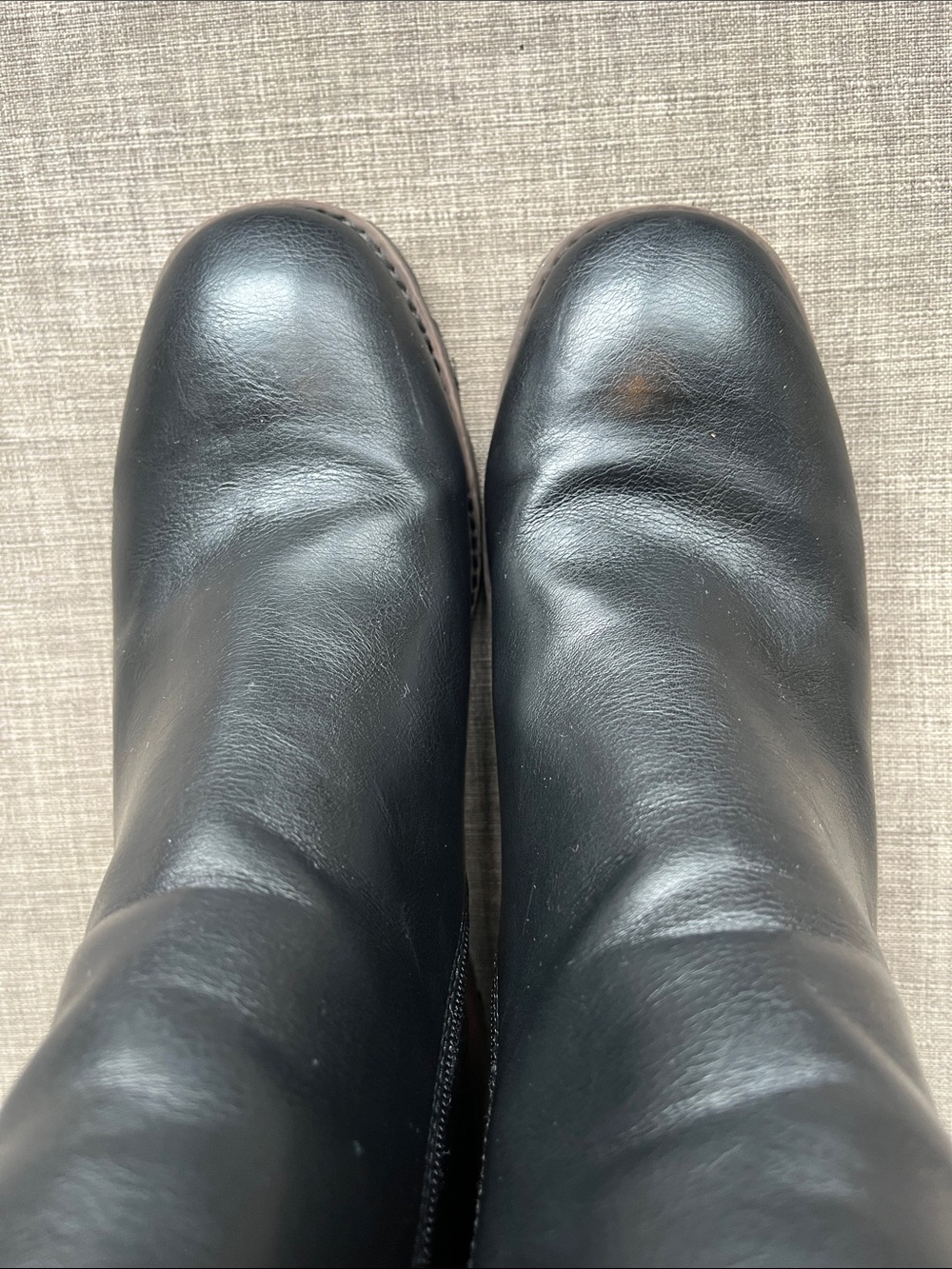 Korks Chandler Stacked Block Heel Boots Black 8.5 - Picture 5 of 12